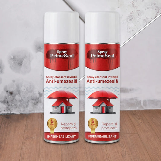 Spray PrimeSeal 450 ml – Hidroizolant Transparent de Înaltă Rezistență pentru Fisuri, Infiltrații și Mucegai