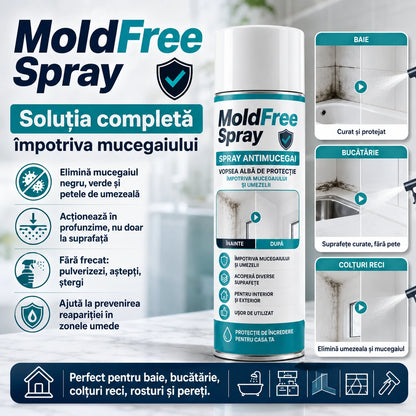 MoldFree Spray 400ml – Spray pentru Îndepărtarea Mucegaiului de pe Suprafețe