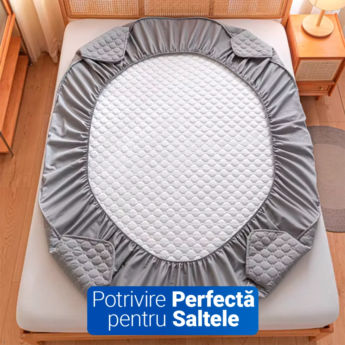 SoftRest - Protector de Saltea Premium cu Microfibră Respirabilă + 2 Fețe | Pentru Saltele Înalte Până la 40cm | Ofertă Specială