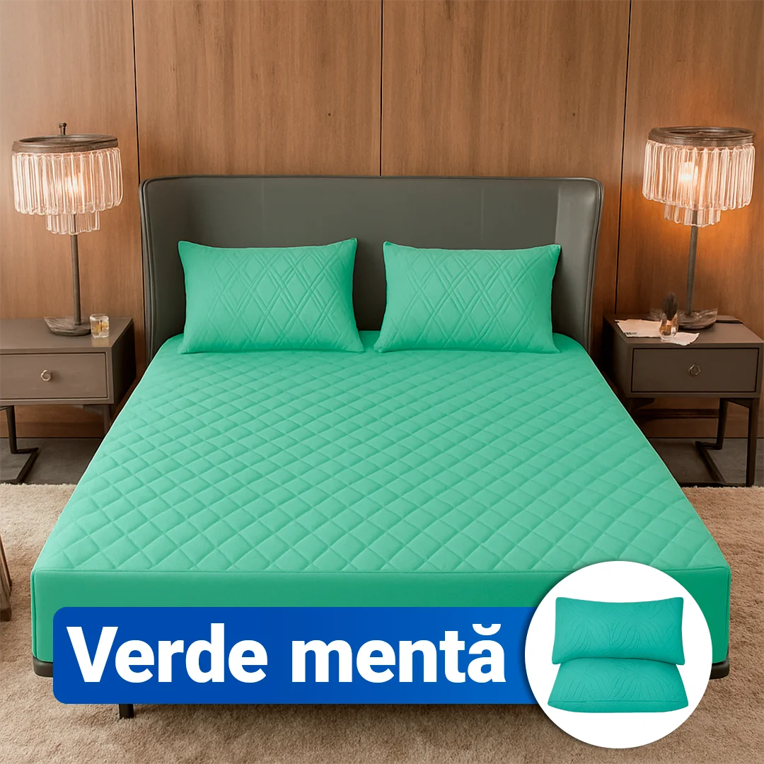 SoftRest - Protector de Saltea Premium cu Microfibră Respirabilă + 2 Fețe | Pentru Saltele Înalte Până la 40cm | Ofertă Specială