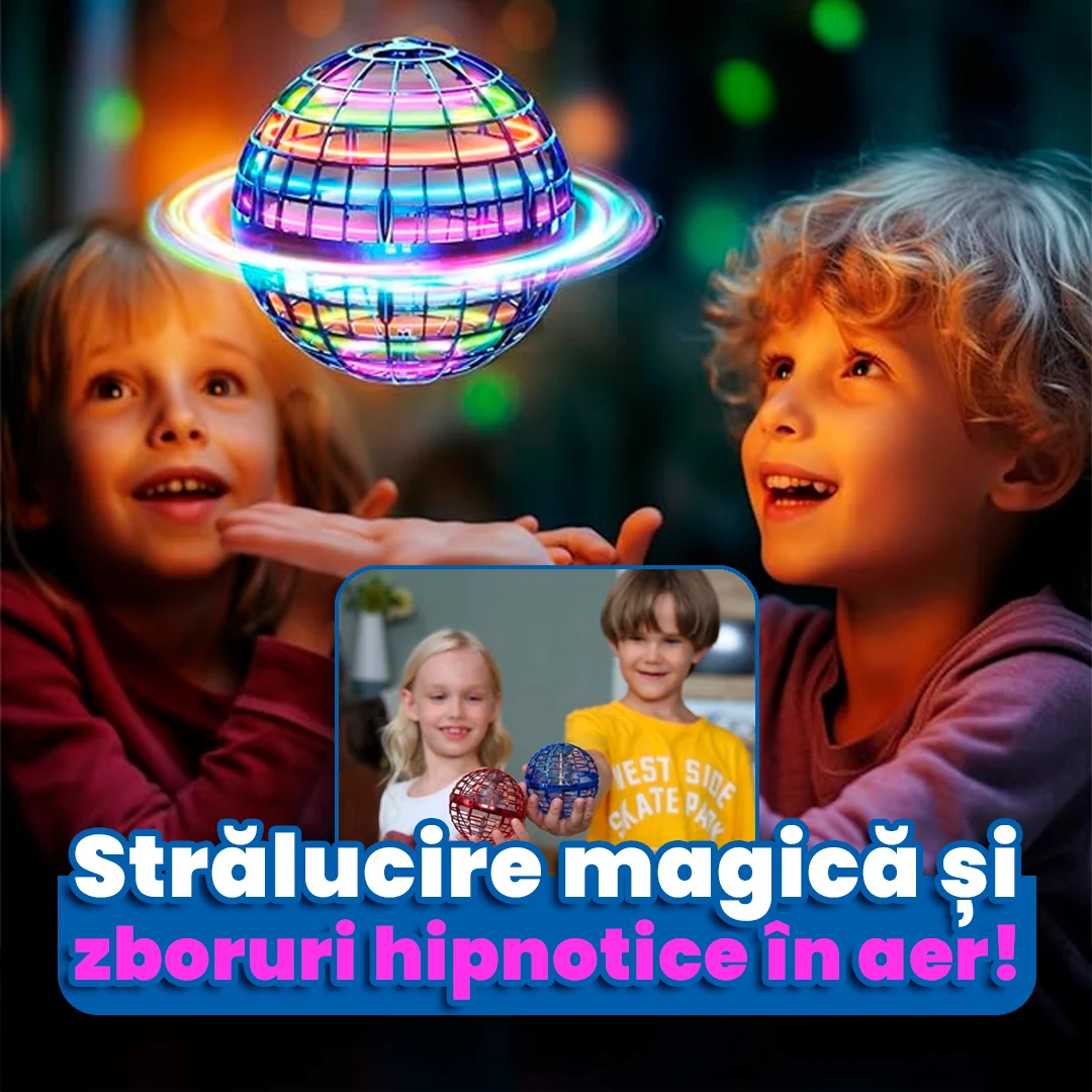 SpinNova | Jucărie Zburătoare cu LED și Senzor de Mișcare