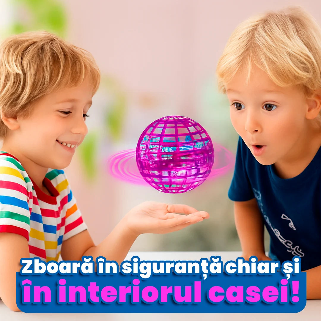 SpinNova | Jucărie Zburătoare cu LED și Senzor de Mișcare