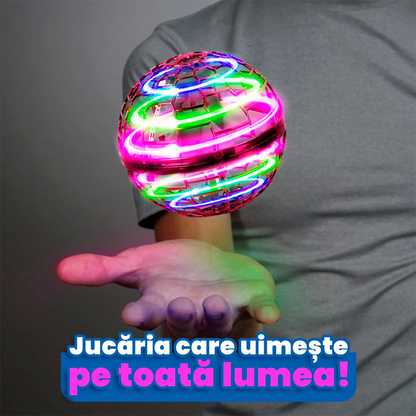 SpinNova | Jucărie Zburătoare cu LED și Senzor de Mișcare
