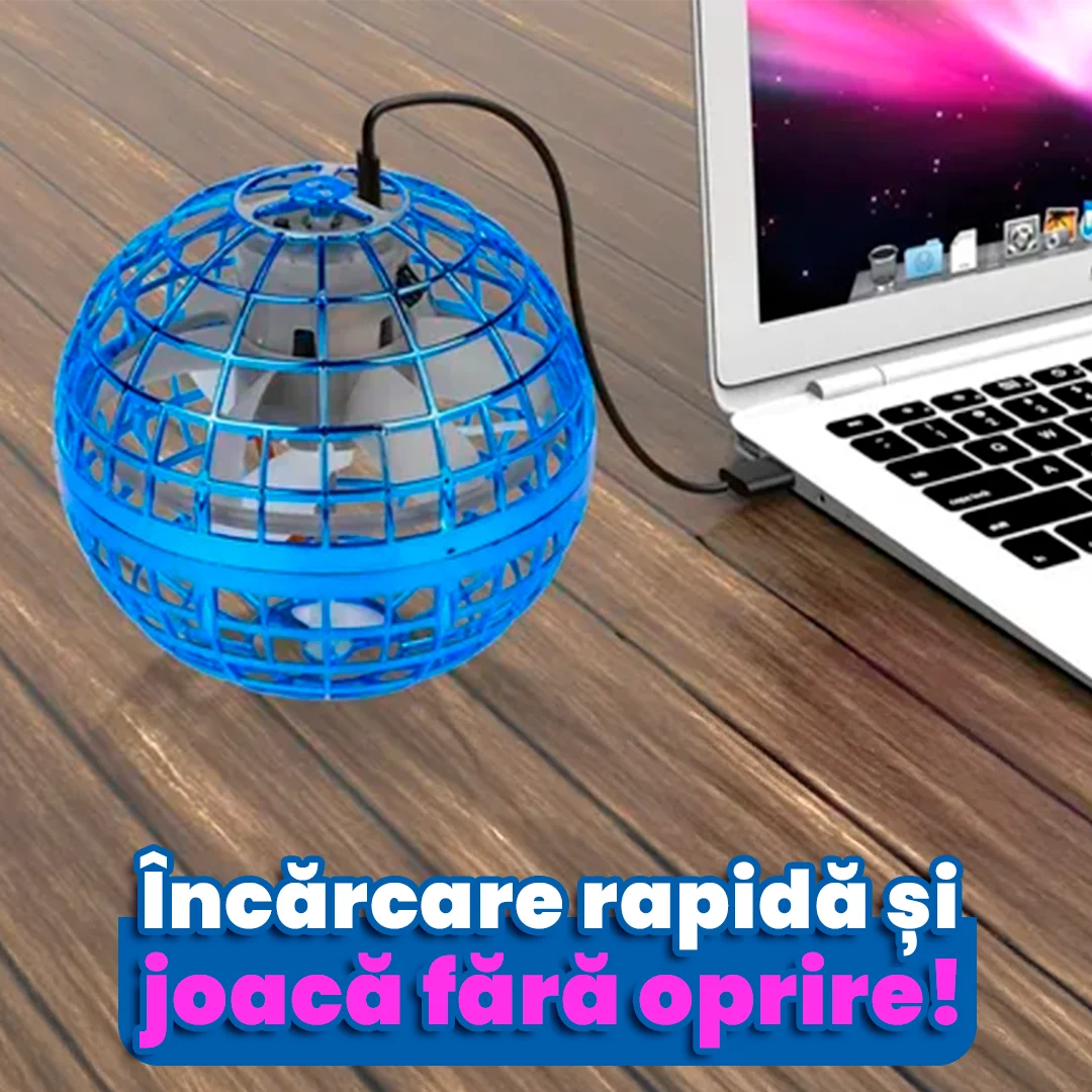 SpinNova | Jucărie Zburătoare cu LED și Senzor de Mișcare