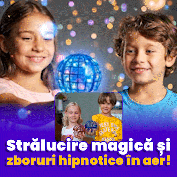 Drone Zburător cu LED și Control prin Senzor de Mișcare - SpinNova